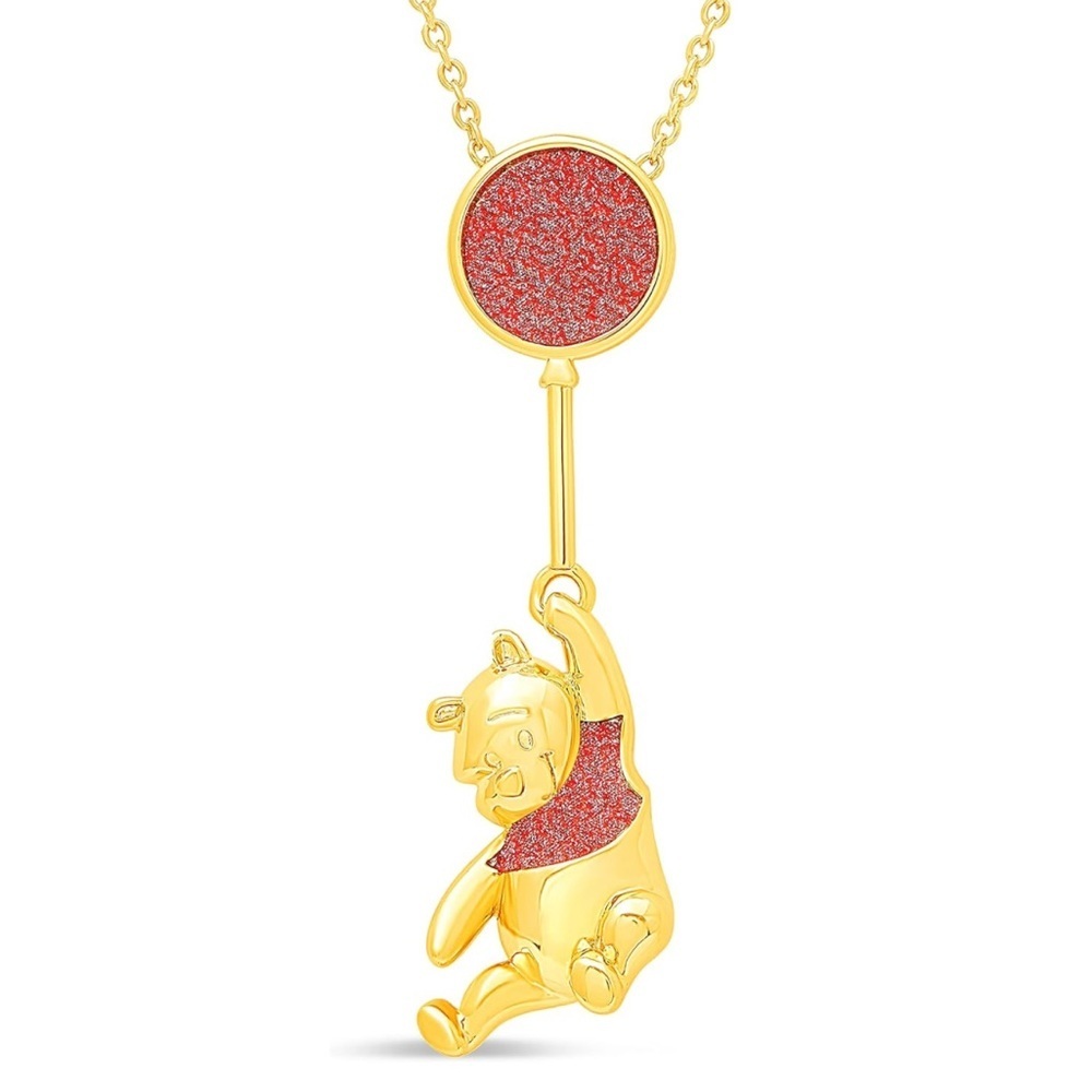 18k Disney Winnie the Pooh Pendant Necklace